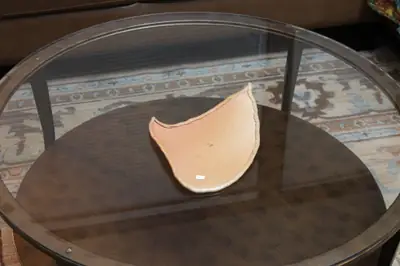 Leaf dish, second view. The leaf dish from another angle.