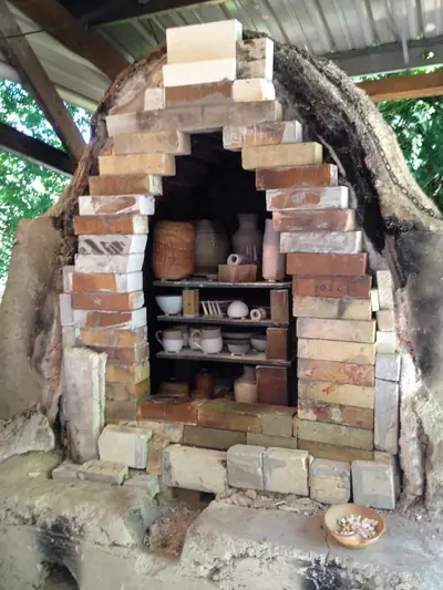 Loaded. A full kiln, ready to fire.
